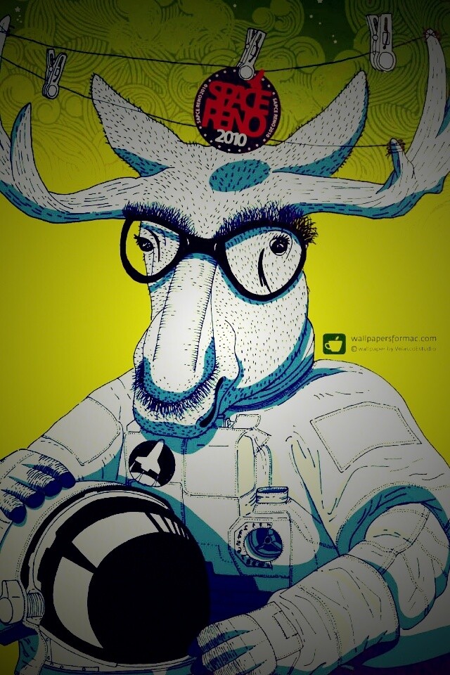 Лось в очках обои