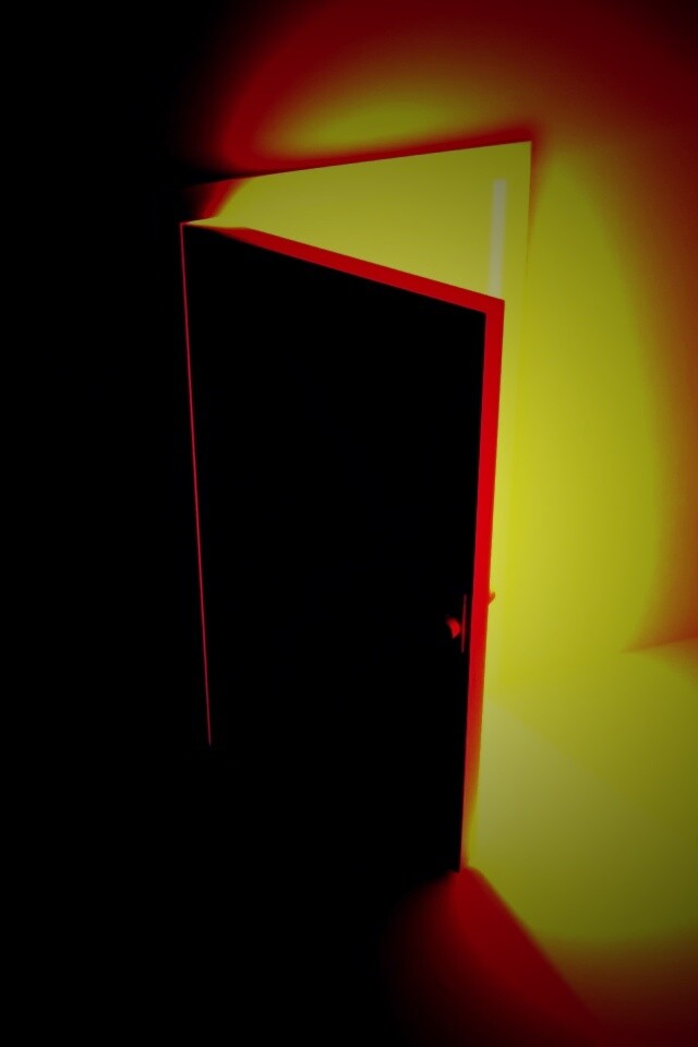 Свет из-за открытой двери обои