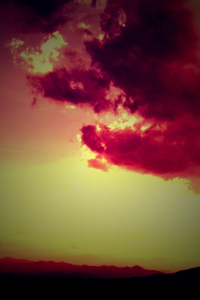 Горный закат обои