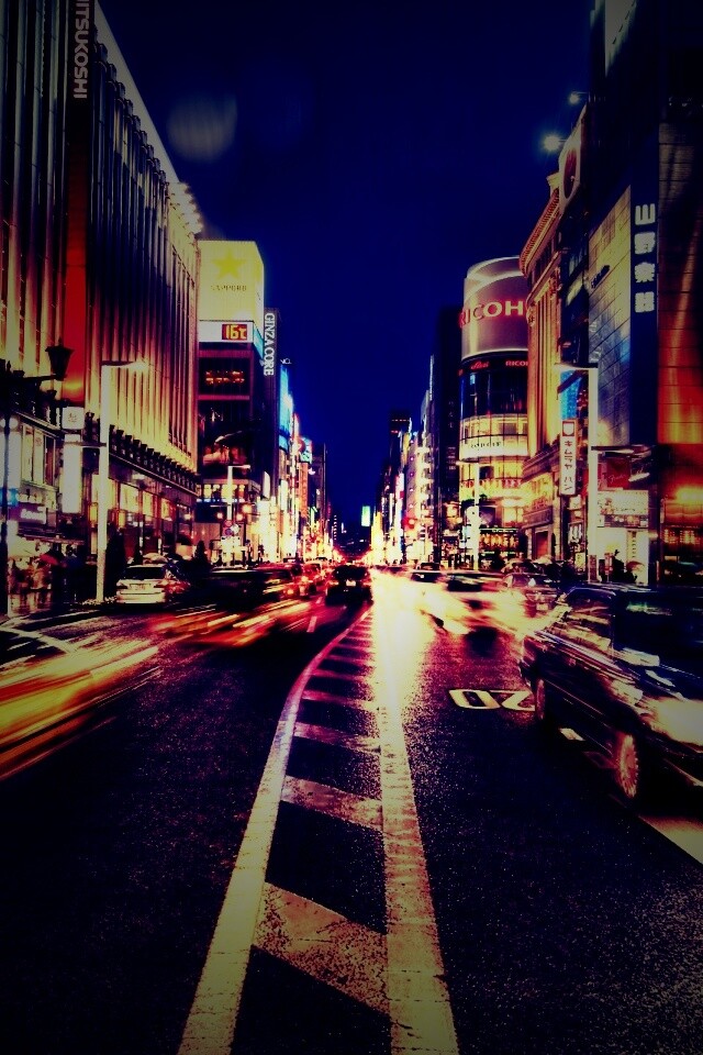 Ночное движение обои