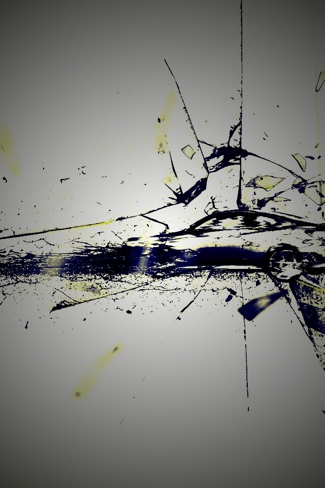 Летящие осколки обои