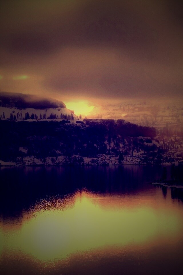 Озеро зимой обои