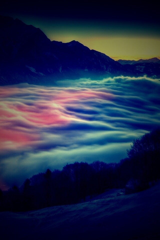 Туман в долине обои