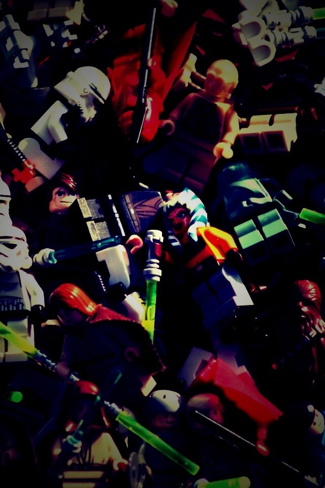 Человечки лего по мотивам звездных войн обои