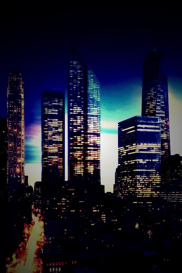 Ночной город обои