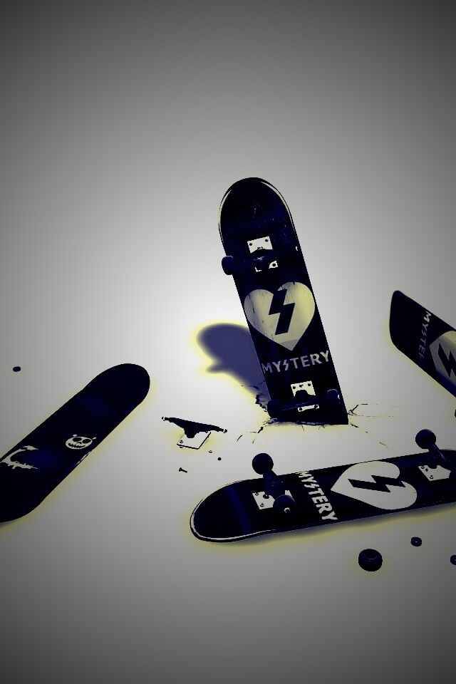 Сломанные скейты обои