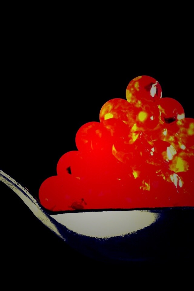 Ложка красной икры обои