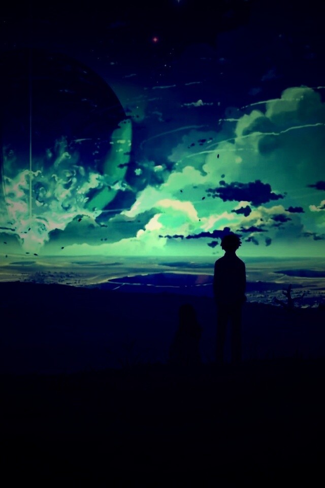 Кадр из творения Макото Синкая обои