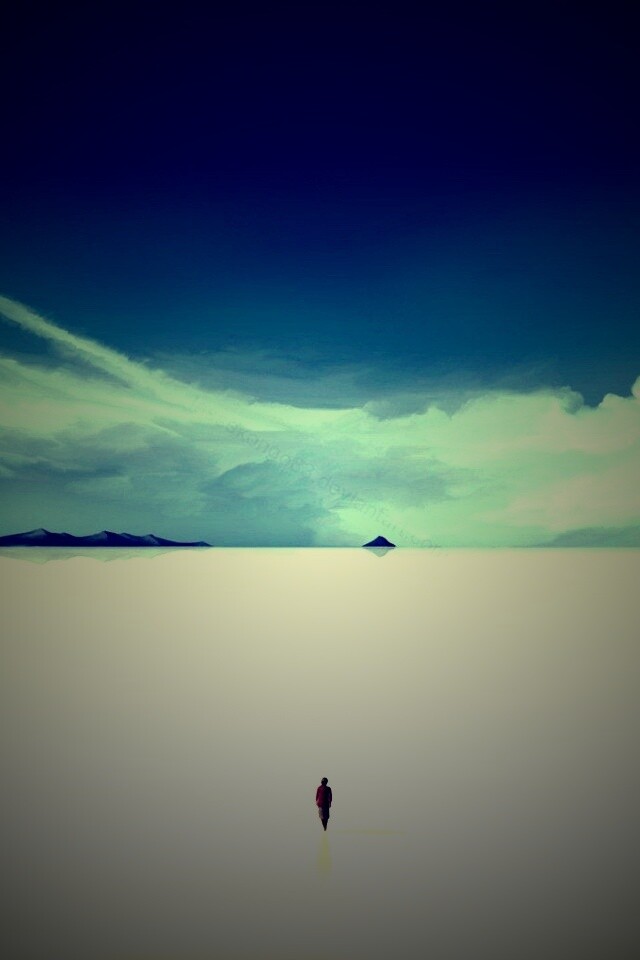 Человек и пустошь обои