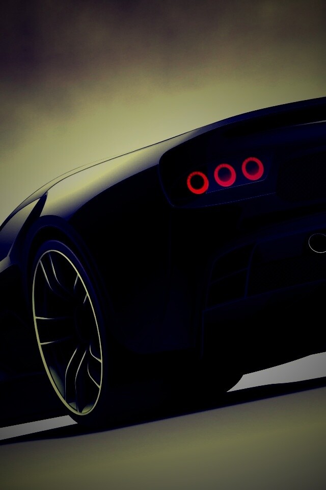 Красивый чёрный спорткар обои