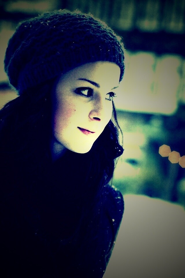 Девушка зимой обои