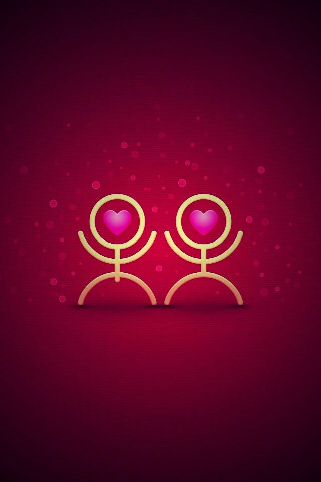 Влюблённые человечки обои