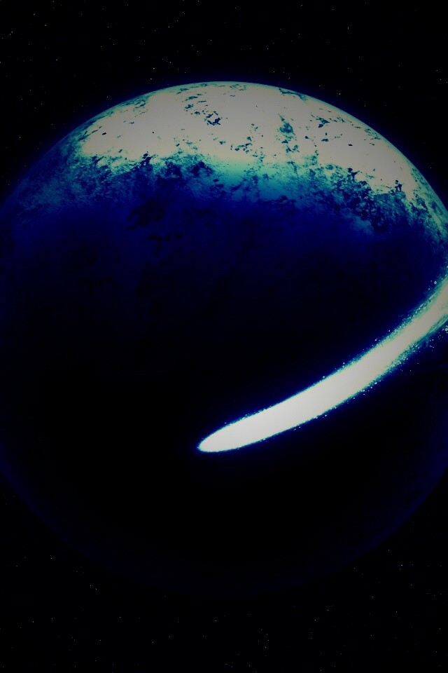 Комента облетает планету обои