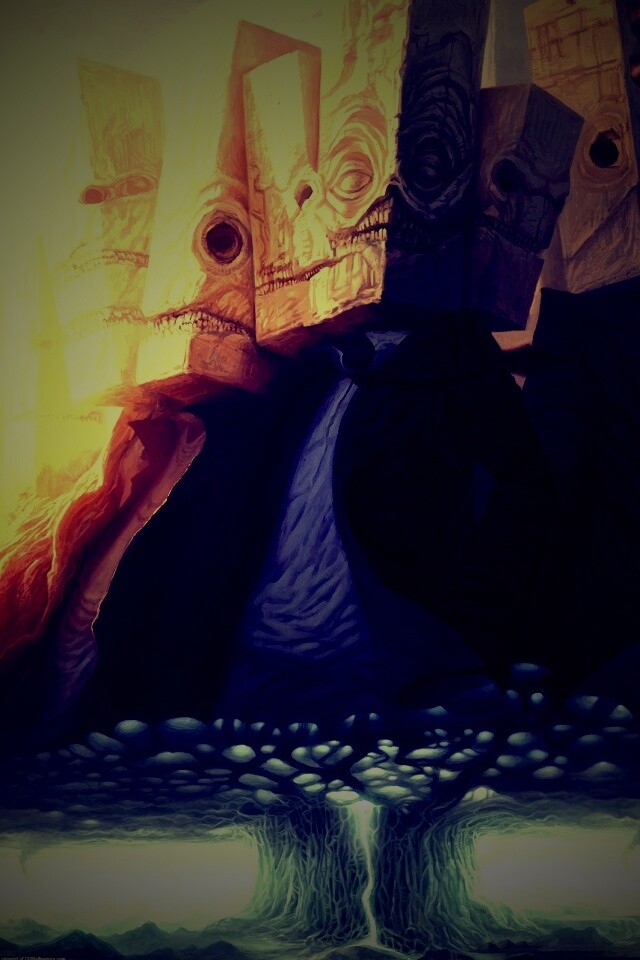 Каменные головы обои