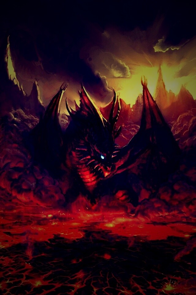 Огненный дракон обои