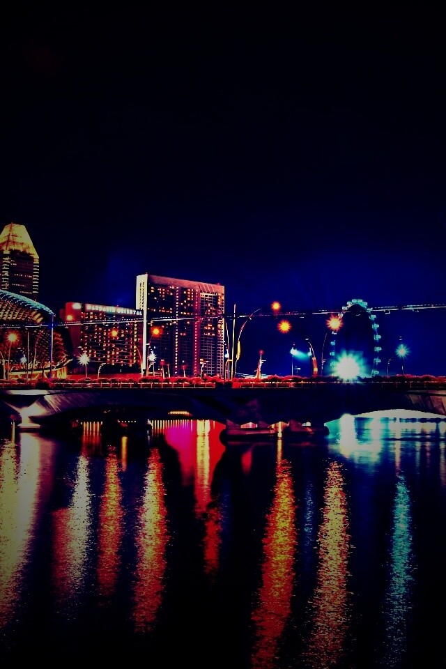 Ночной город обои