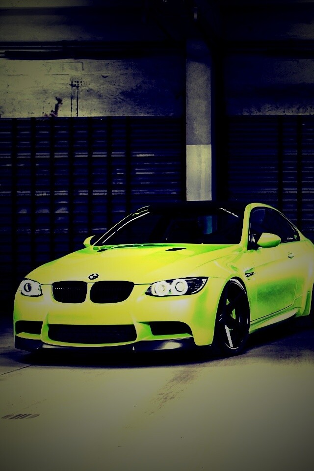 Черный и зеленый BMW M3 обои