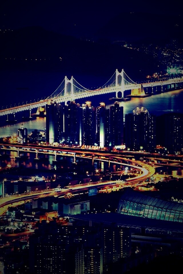 Ночной город обои