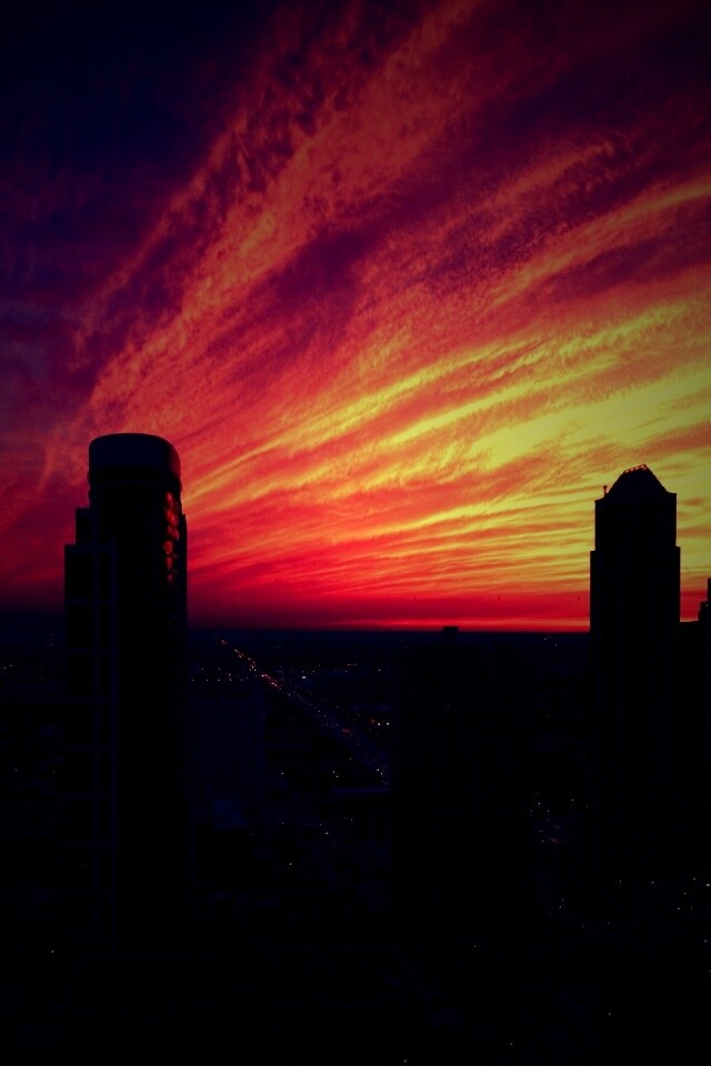 Сумерки в городе обои