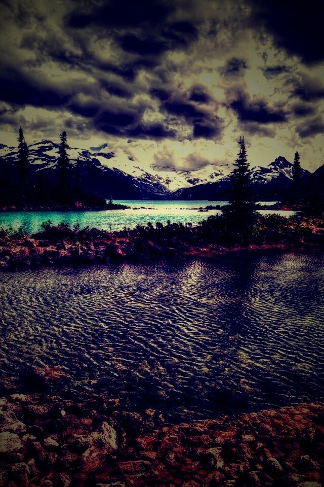 Горная река обои