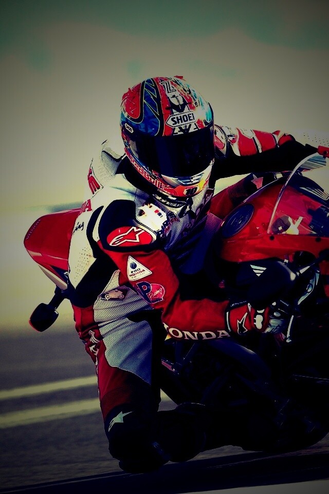Мотоциклист на Хонде обои