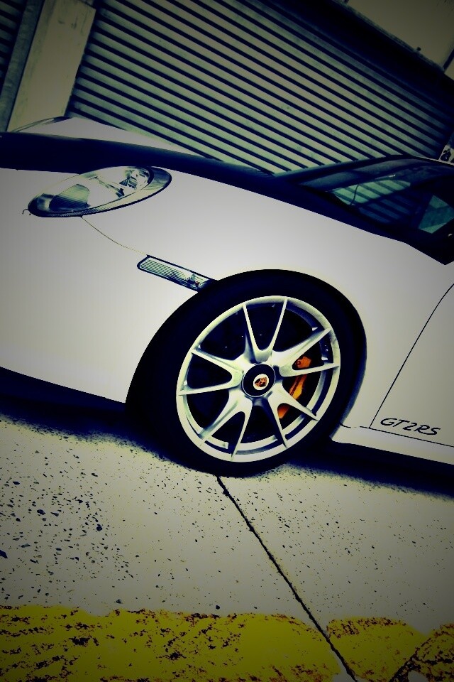 Белый порше обои