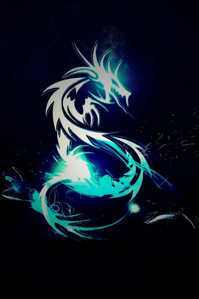 Световой дракон обои