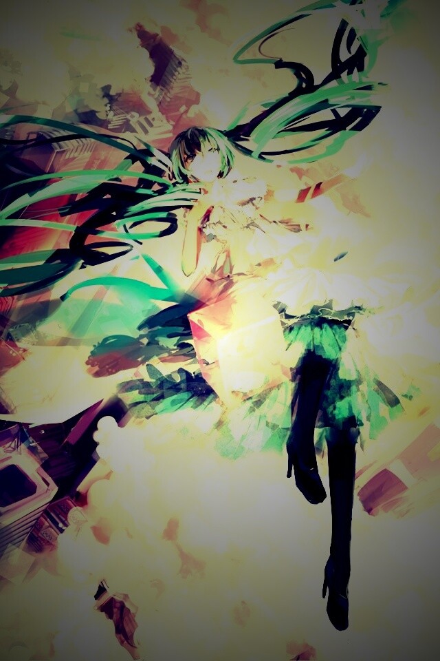 Hatsune Miku в небе обои