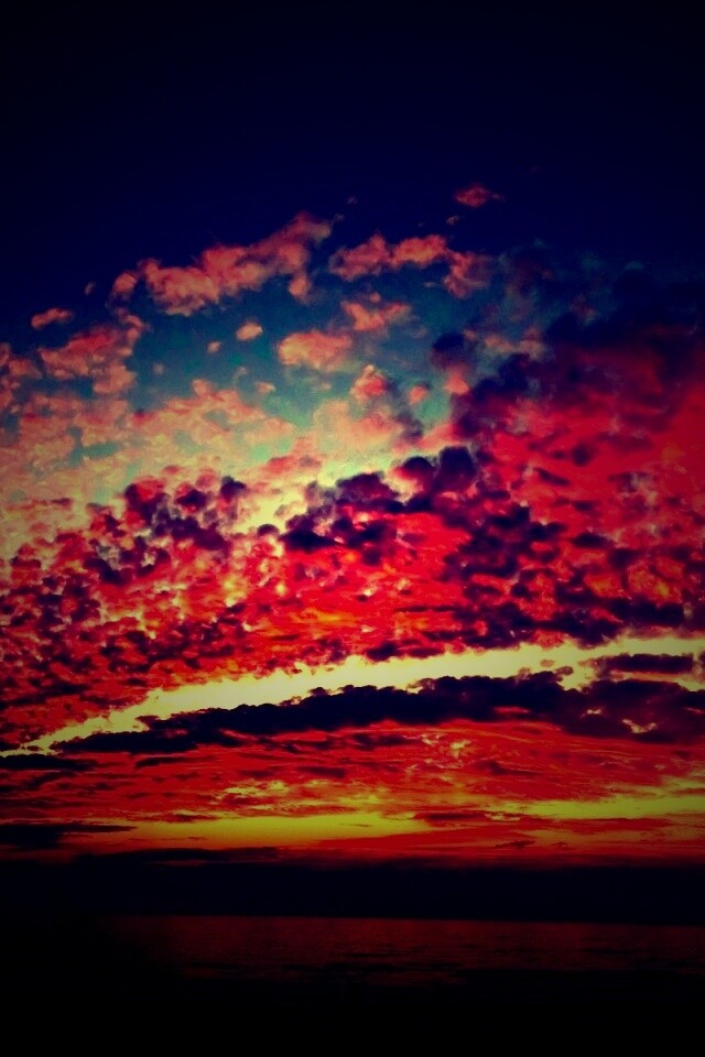 Изумитеьное закатное небо обои
