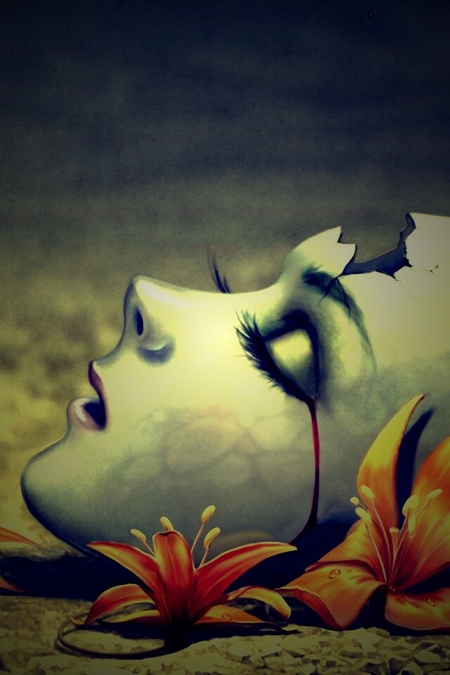 Разбитая маска обои