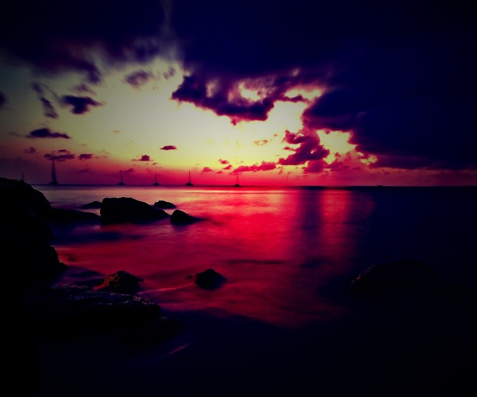 Кровавое море обои