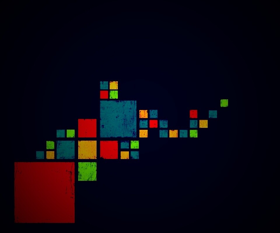 Цветные кубы обои