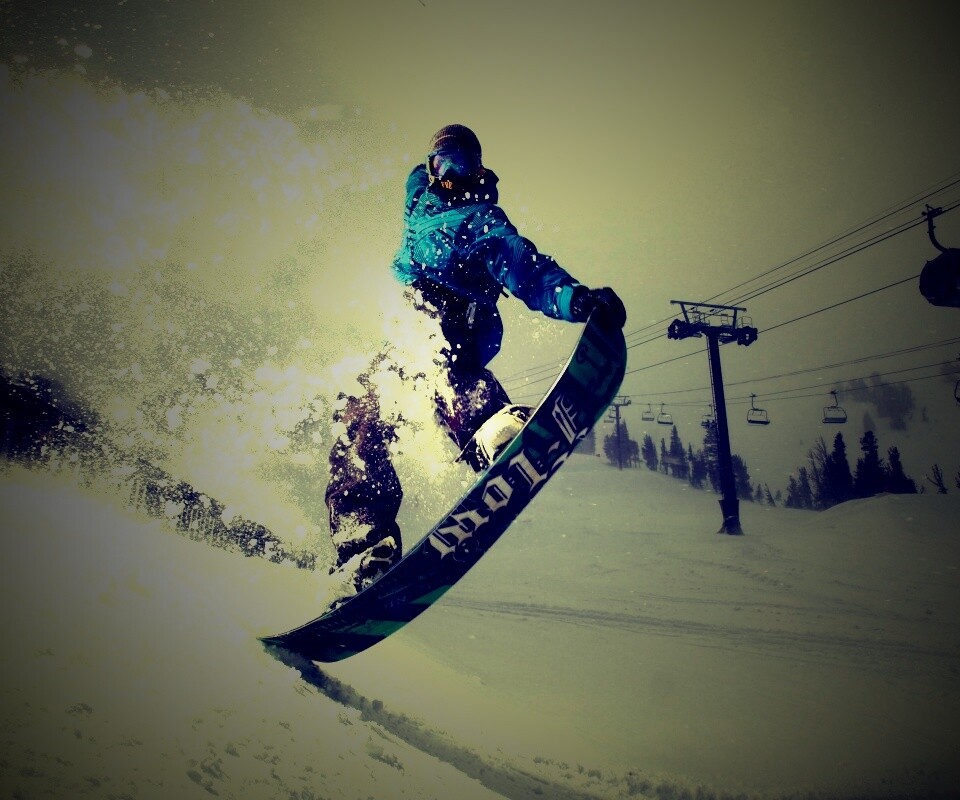Сноубордист обои