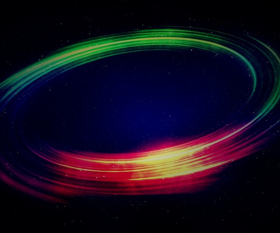 Радужный световой круг обои