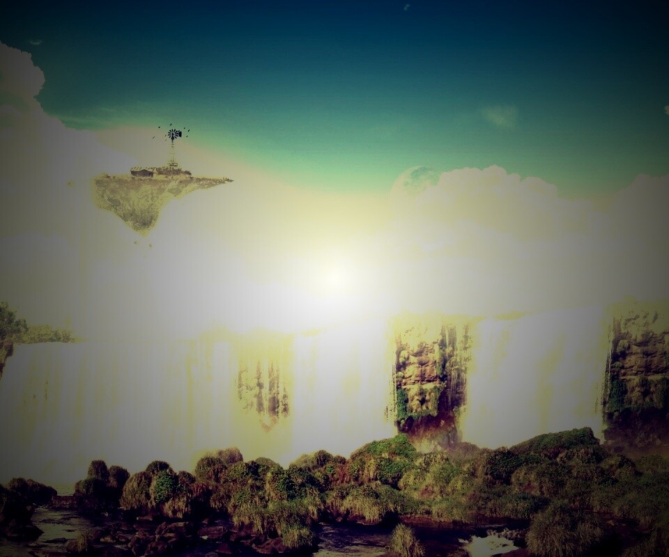 Ферма на летающем острове обои