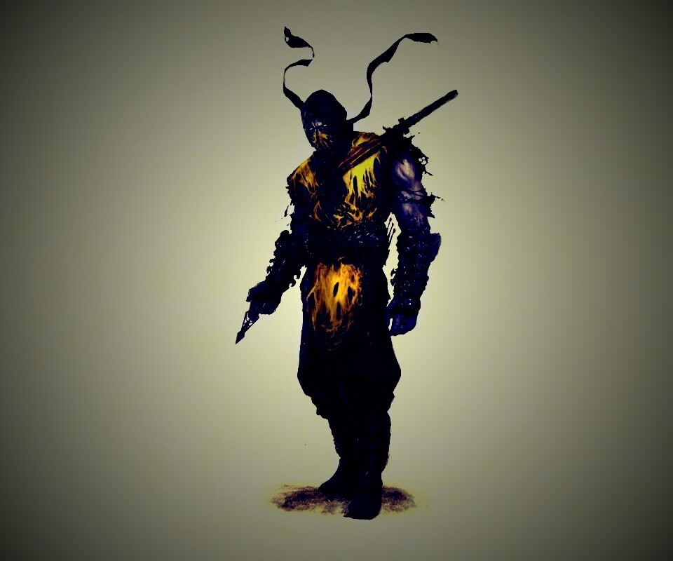 Скорпион из Мортал Комбат обои