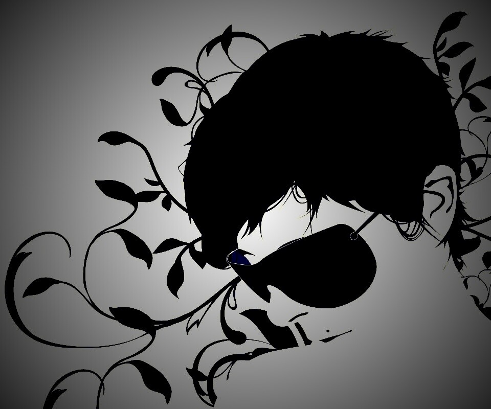 Парень на фоне узора обои