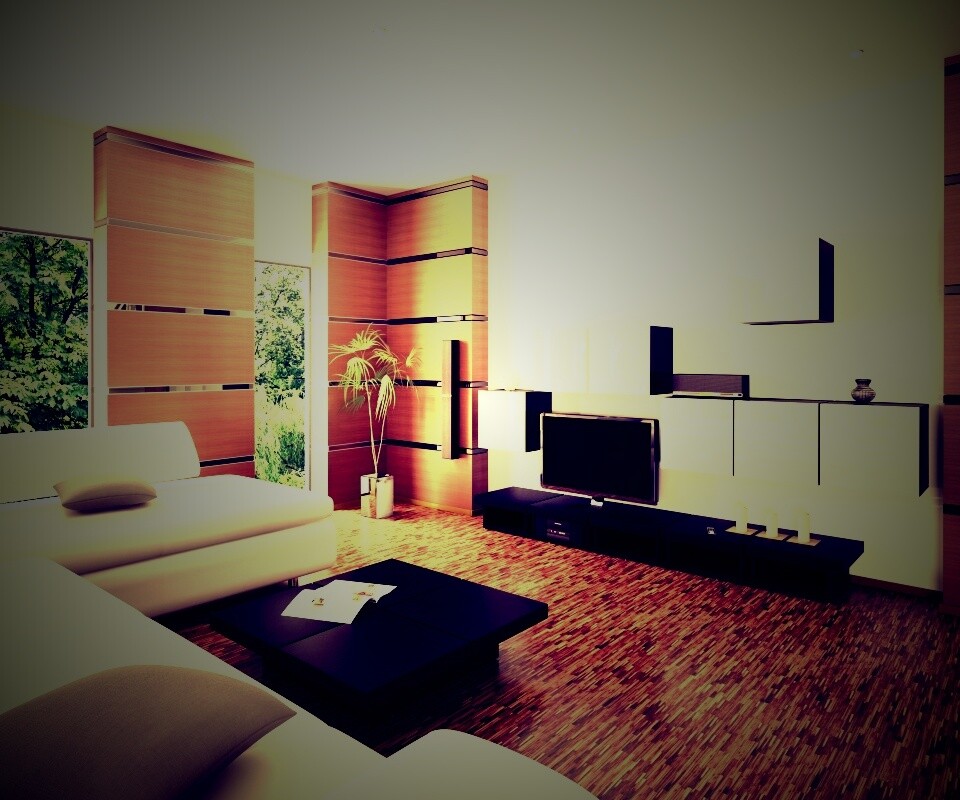 Дизайн гостиной обои