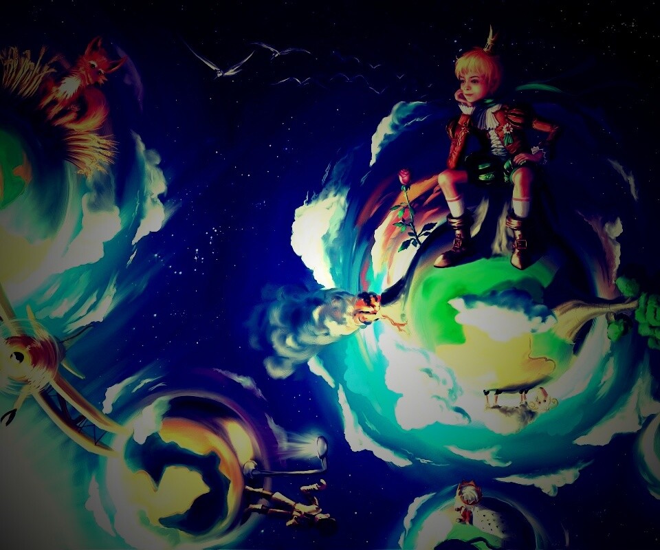 Арт на сказку Маленький Принц обои