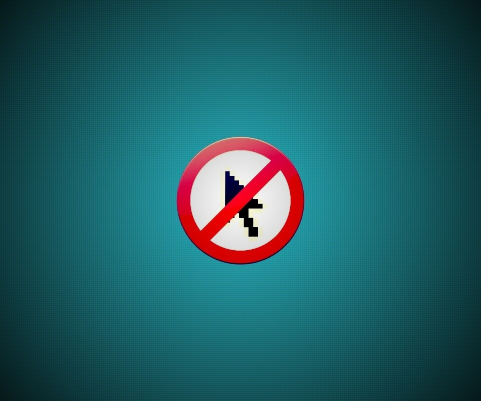 Курсор запрещен обои