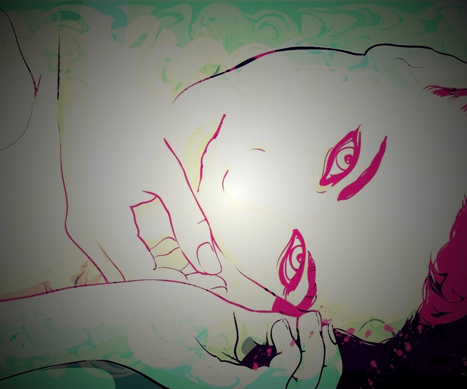 Рисунок девушки обои