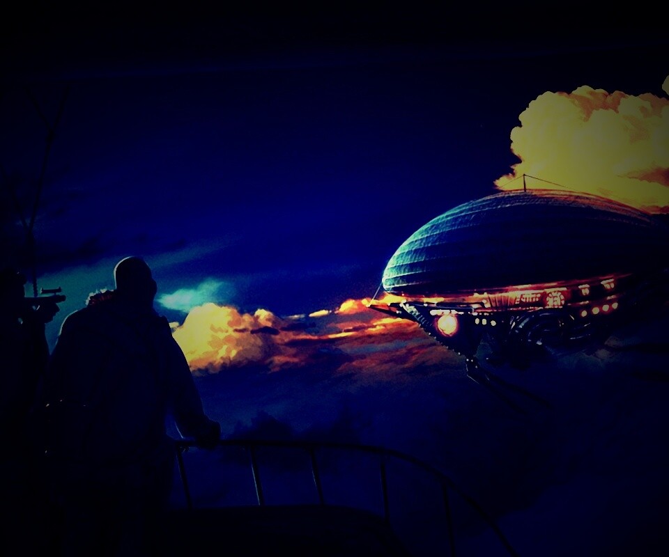 Инопланетный дирижабль обои