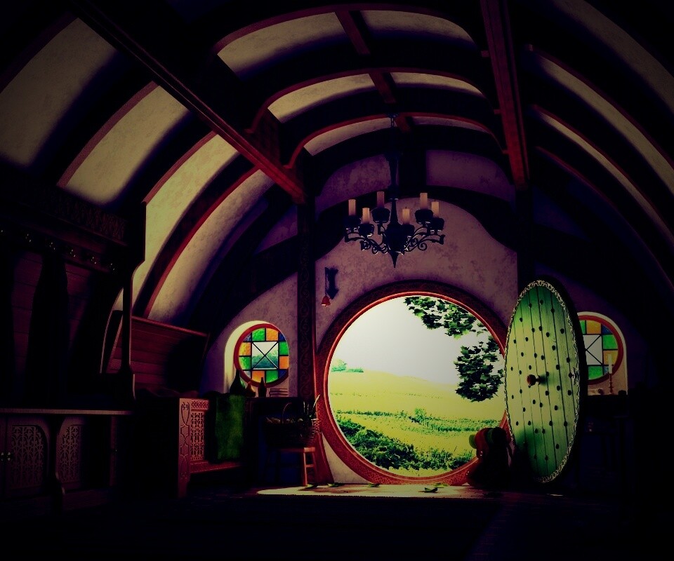 Дом хоббитов обои