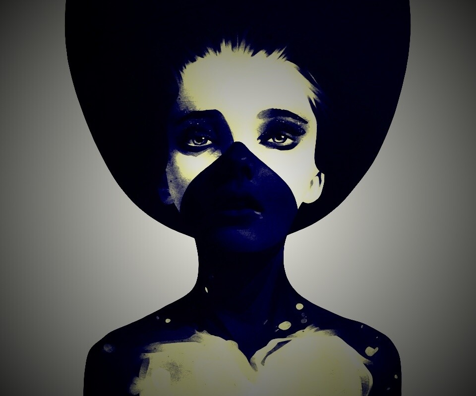 Черно-белый бодиарт обои