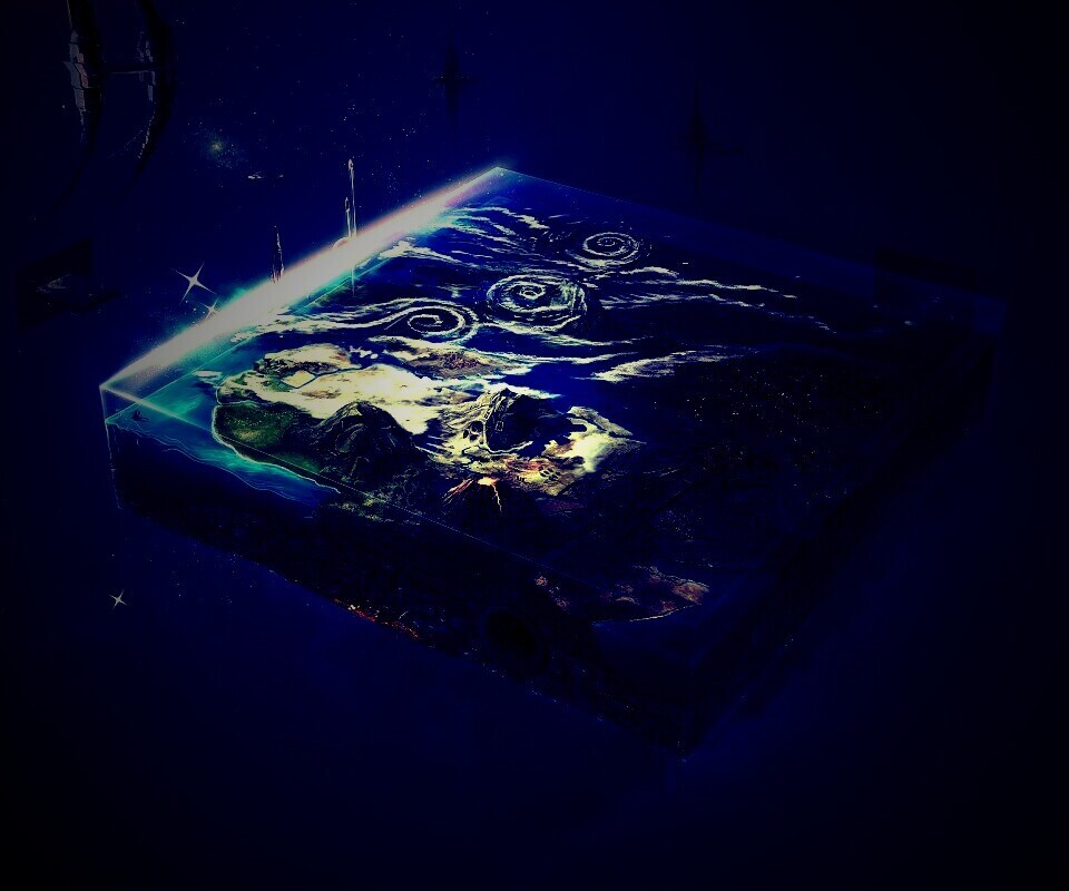 Кубическая земля в вакууме обои