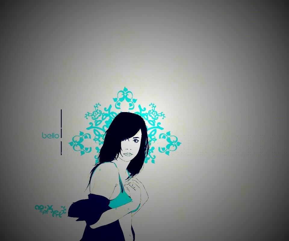 Векторная девушка обои