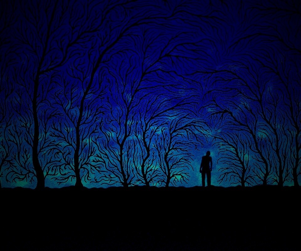 Смыкающиеся деревья обои