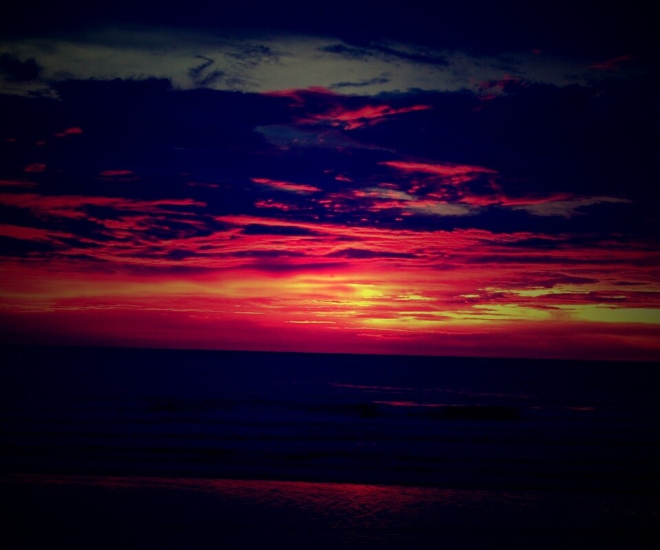 Закат на море обои