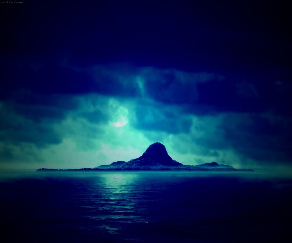 Ночной остров обои