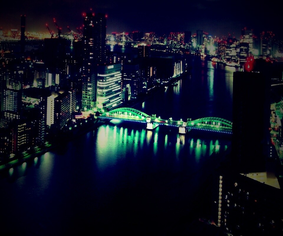 Панорама Токио обои